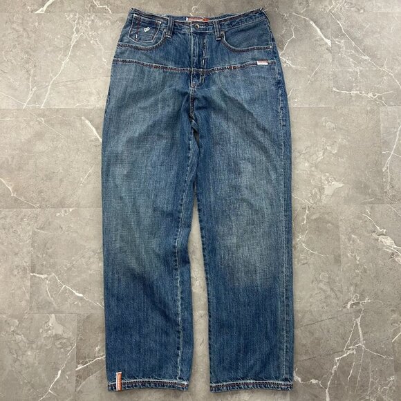 Rocawear Other - Vintage Rocawear Jeans Mens 34x34 Baggy Loose Denim Embroidered Hip Hop Rap Jay